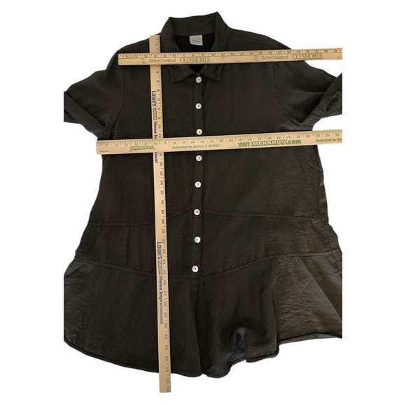 Et Lois Milla Top Womens Sz XL Lagenlook Button Up Minimalist Tunic Jacket - Picture 8 of 8